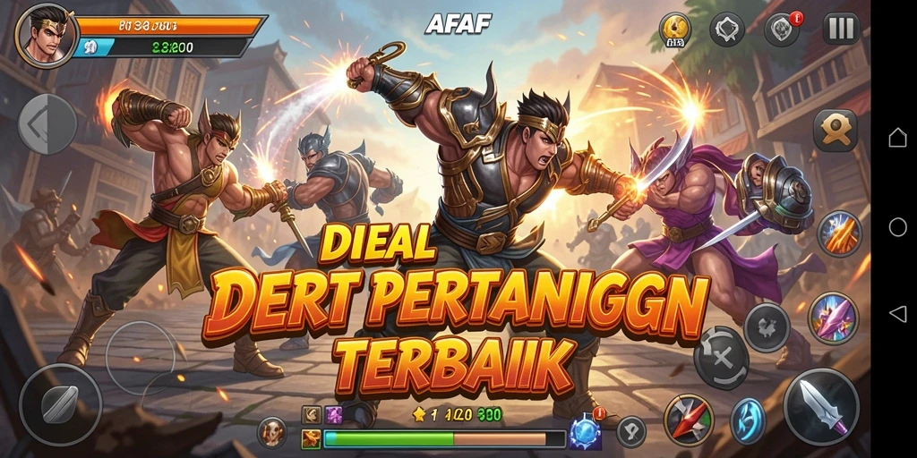 Screenshot utama AFAF menunjukkan aksi pertarungan mendebarkan.