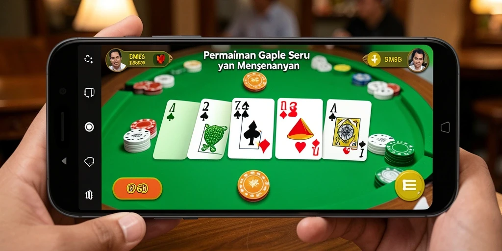Screenshot DMD686 menampilkan aksi seru permainan Gaple.