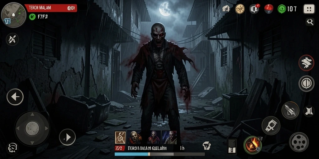 Screenshot gameplay F7F7 yang dihiasi suasana Horror menegangkan.