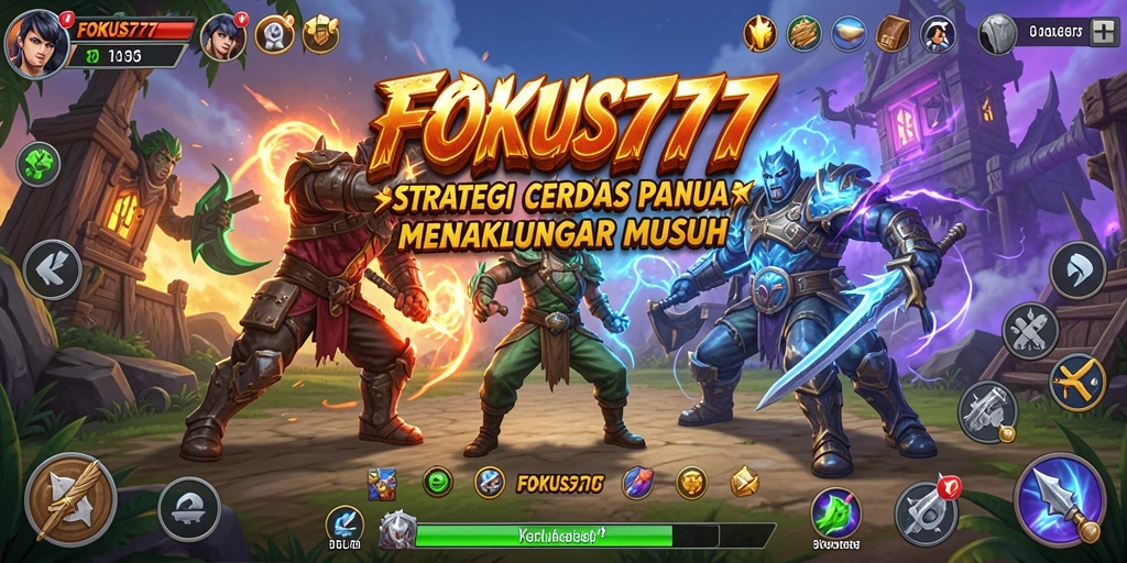 Screenshot FOKUS777 menampilkan aksi strategi seru di battlefield.
