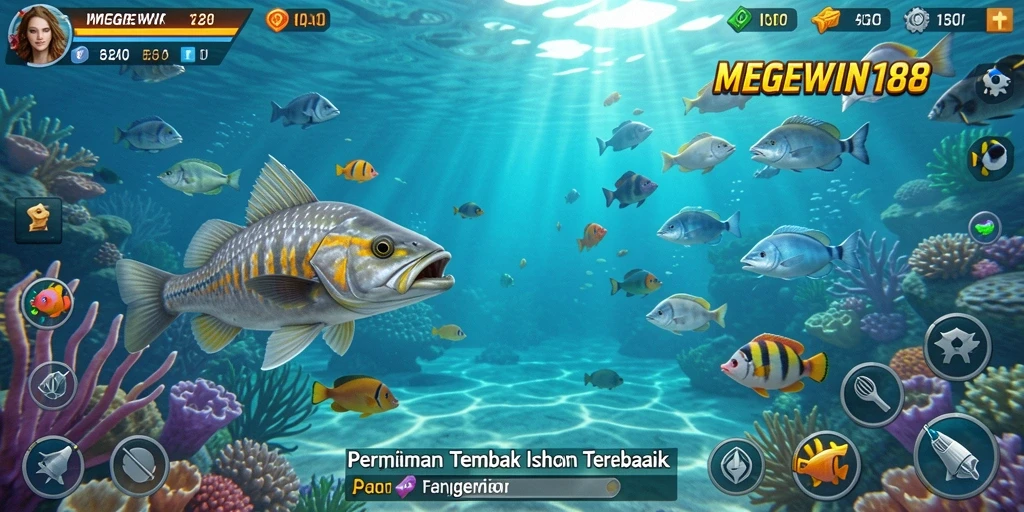 Tampilan menarik dari gameplay Tembak Ikan MEGEWIN188 yang mendebarkan.