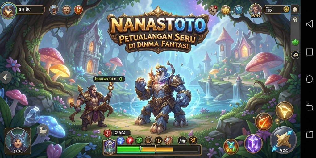 Screenshot menunjukkan gameplay NANASTOTO yang penuh aksi dan petualangan.