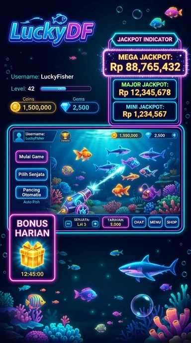 Screenshot aplikasi luckydf saat menampilkan daftar APK yang tersedia.